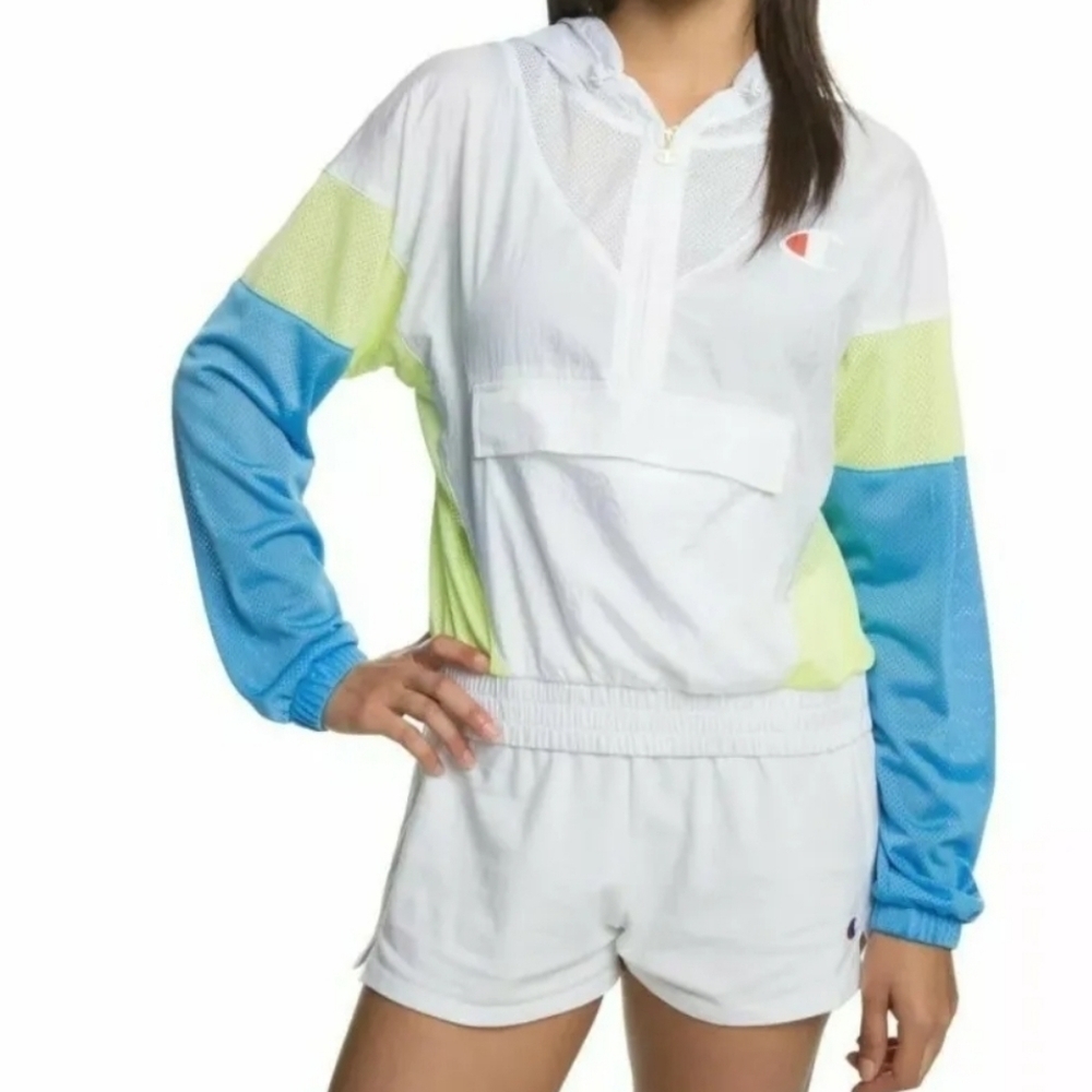 NWT Champion Women's Nylon Warm Up Hoodie size L